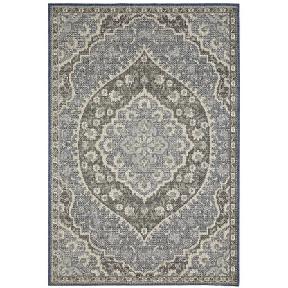 Cyprus Blue Sage Traditional Oriental Indoor/Outdoor Rug