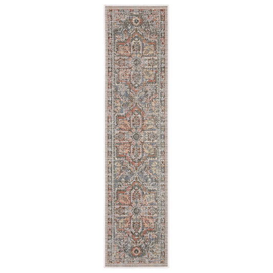 Cyprus Grey Multi Traditional Medallion Indoor/Outdoor Rug