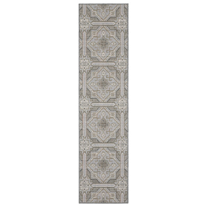 Cyprus Grey Blue Moroccan Trellis Indoor/Outdoor Rug