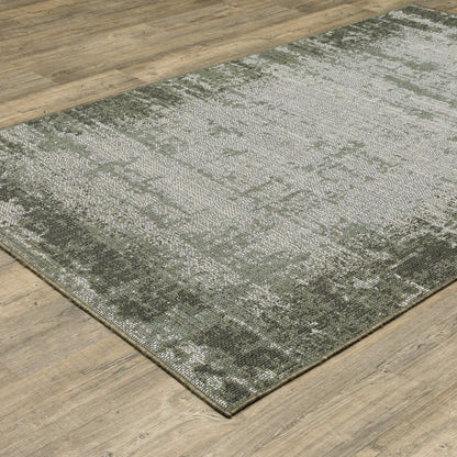 Cyprus Green Ivory Modern & Contemporary Abstract Indoor/Outdoor Rug