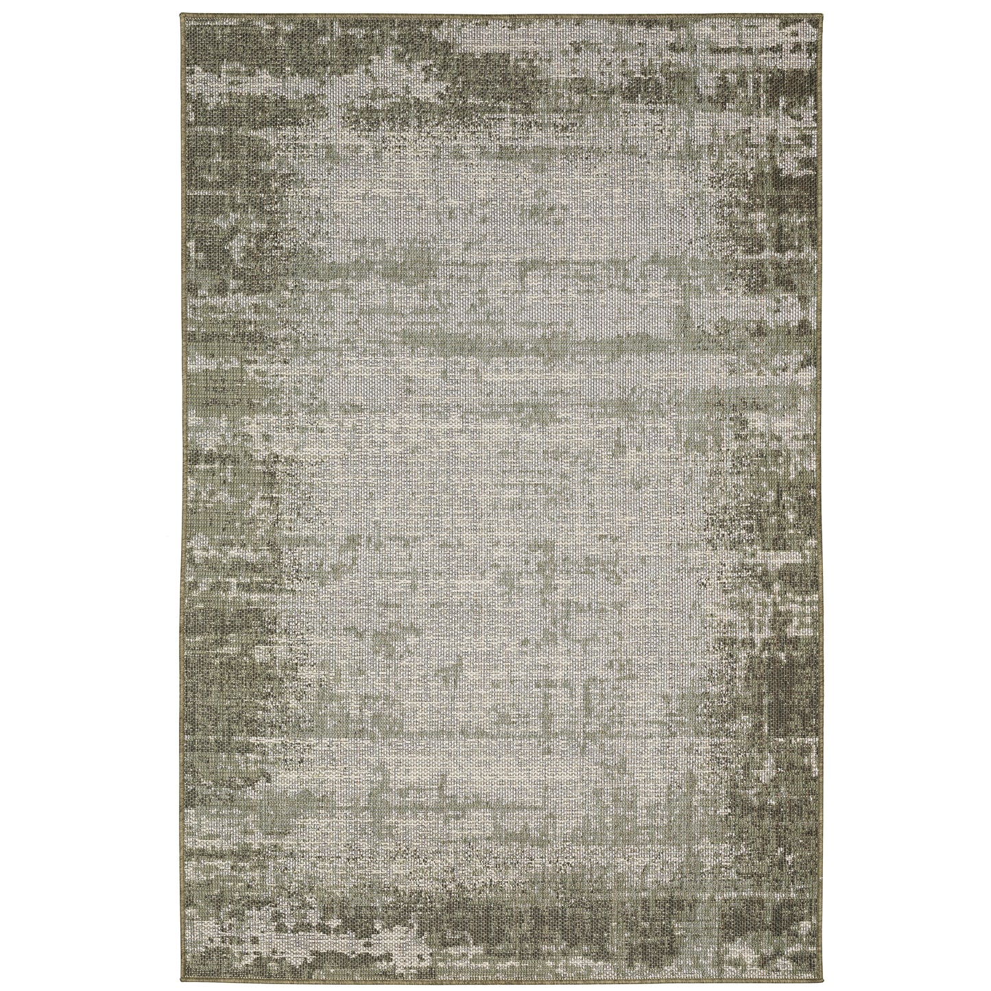 Cyprus Green Ivory Modern & Contemporary Abstract Indoor/Outdoor Rug