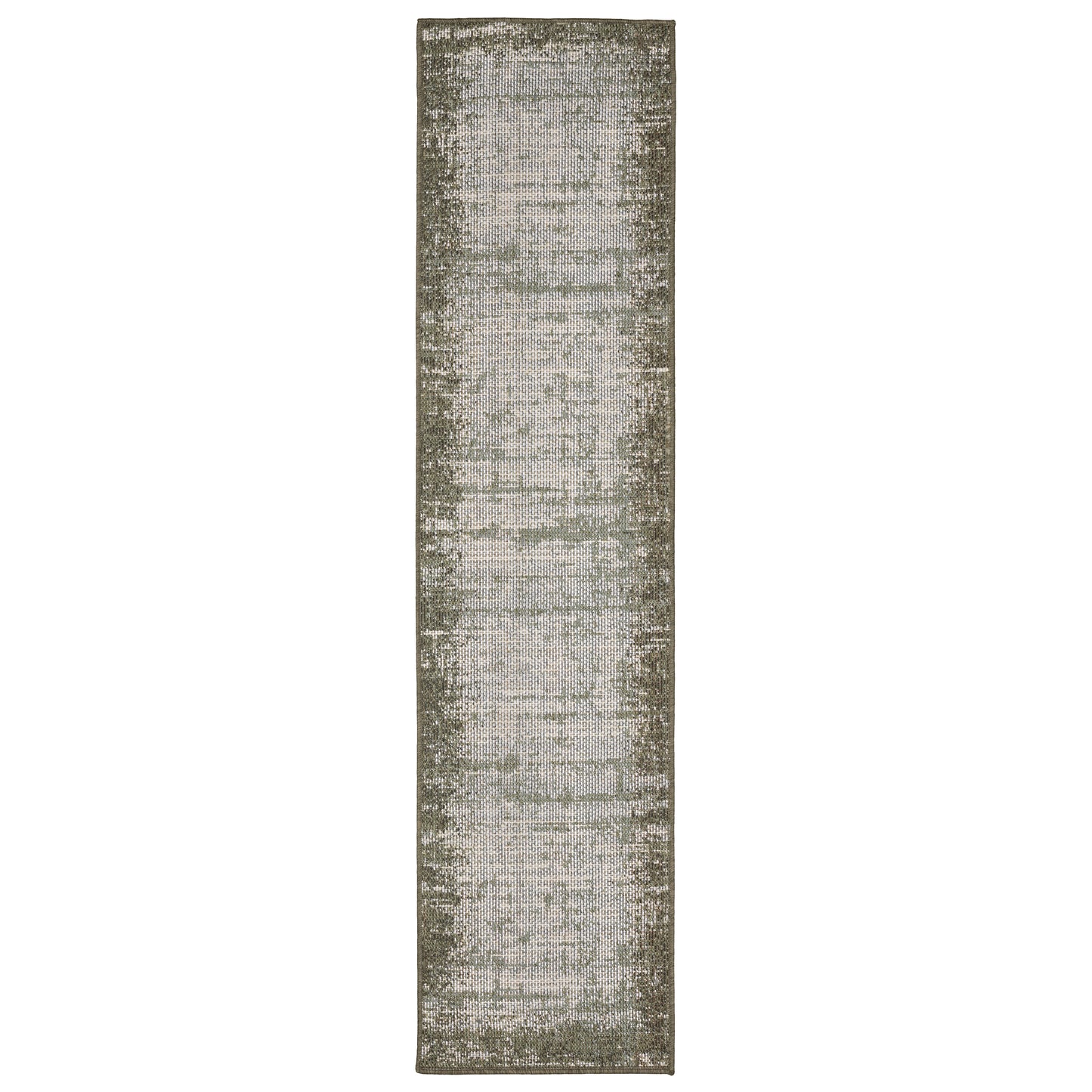 Cyprus Green Ivory Modern & Contemporary Abstract Indoor/Outdoor Rug