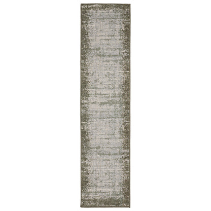 Cyprus Green Ivory Modern & Contemporary Abstract Indoor/Outdoor Rug