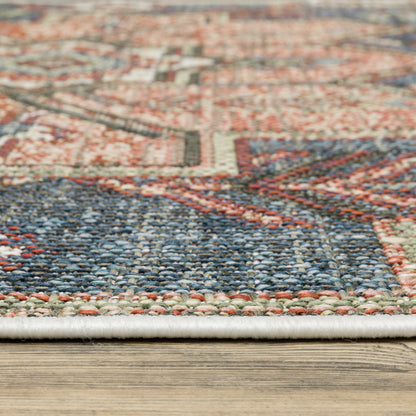 Cyprus Blue Multi Tribal Tribal Indoor/Outdoor Rug