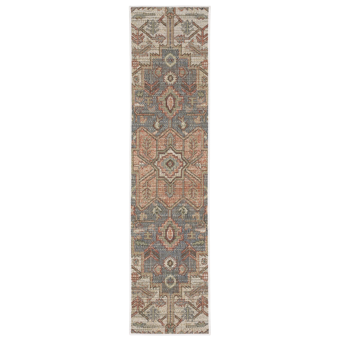 Cyprus Blue Multi Tribal Tribal Indoor/Outdoor Rug