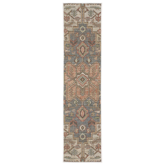 Cyprus Blue Multi Tribal Tribal Indoor/Outdoor Rug