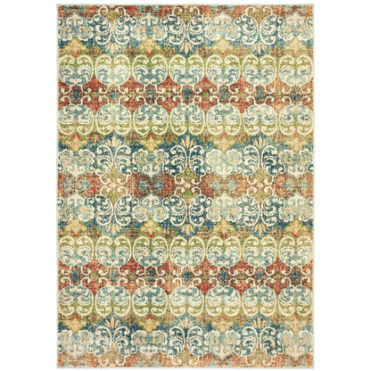 Dawson Multi Ivory Traditional Geometric Indoor Rug