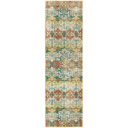 Dawson Multi Ivory Traditional Geometric Indoor Rug