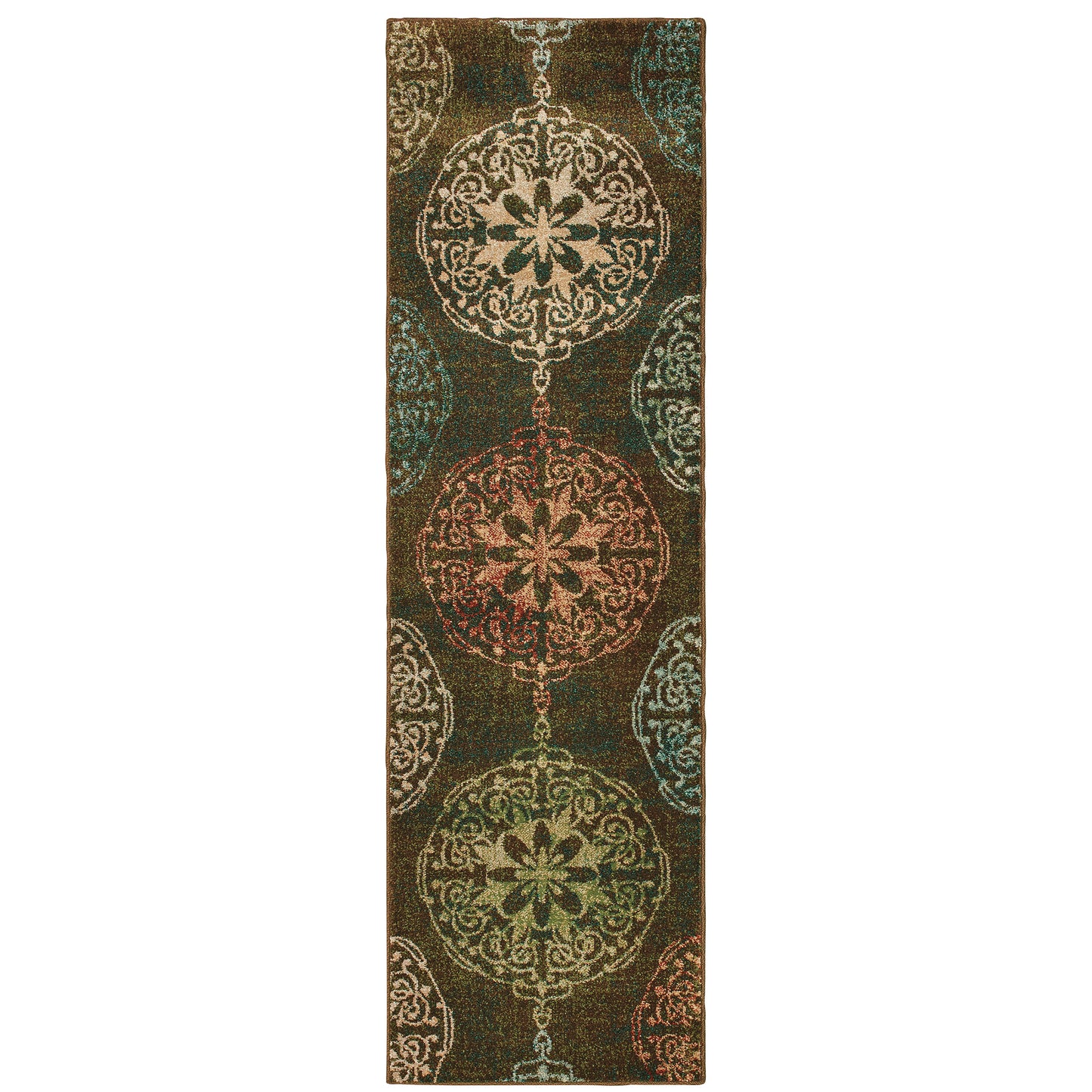 Dawson Brown Multi Casual Oriental Indoor Rug