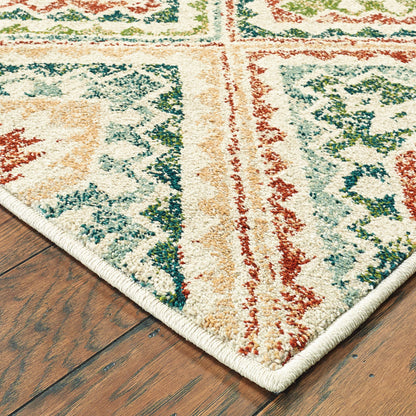 Dawson Ivory Multi Traditional Geometric Indoor Rug