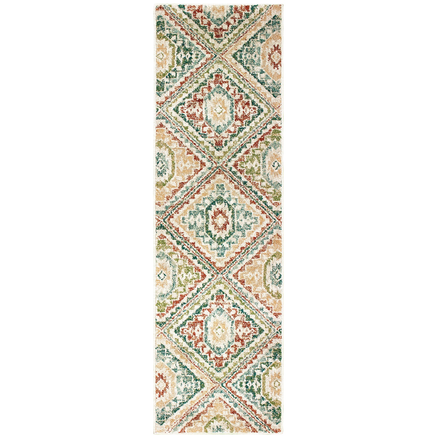 Dawson Ivory Multi Traditional Geometric Indoor Rug