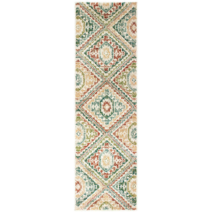 Dawson Ivory Multi Traditional Geometric Indoor Rug