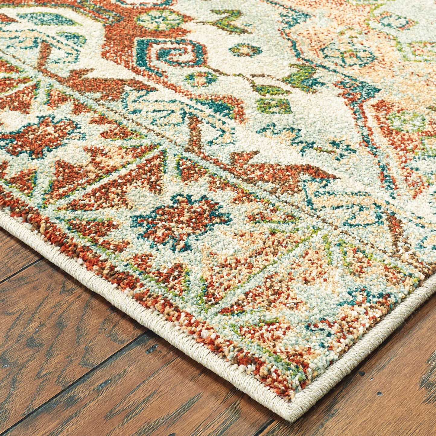 Dawson Rust Ivory Traditional Oriental Indoor Rug