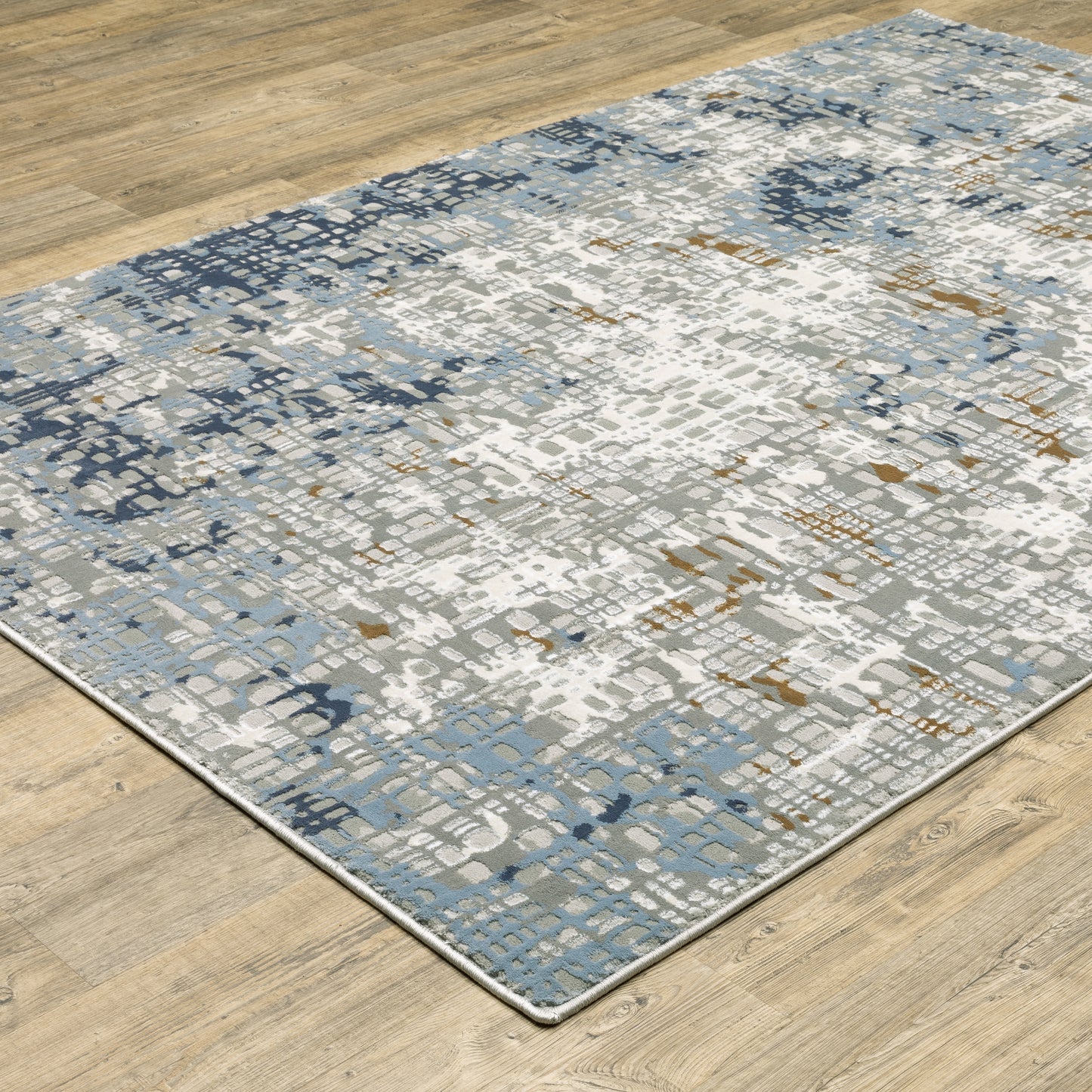 Easton Blue Ivory Modern & Contemporary Abstract Indoor Rug