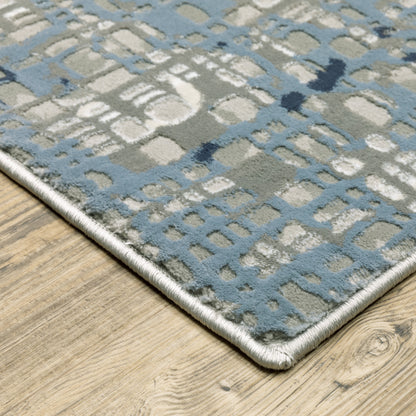 Easton Blue Ivory Modern & Contemporary Abstract Indoor Rug