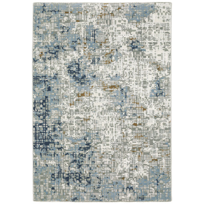 Easton Blue Ivory Modern & Contemporary Abstract Indoor Rug