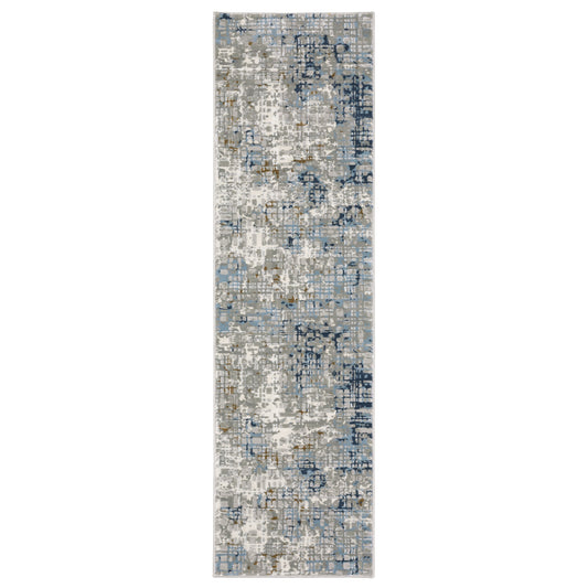 Easton Blue Ivory Modern & Contemporary Abstract Indoor Rug