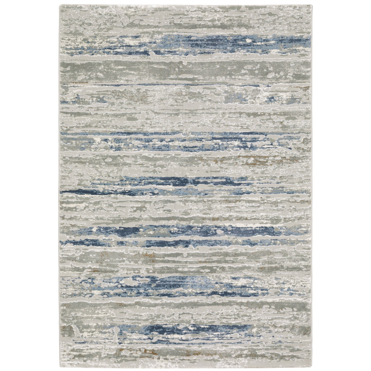 Easton Grey Blue Modern & Contemporary Abstract Indoor Rug