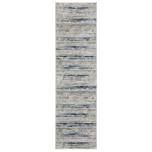 Easton Grey Blue Modern & Contemporary Abstract Indoor Rug