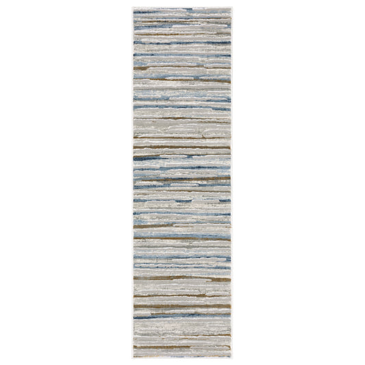 Easton Grey Blue Modern & Contemporary Abstract Indoor Rug