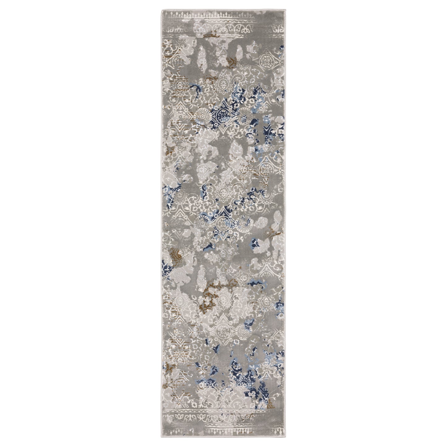 Easton Grey Blue Modern & Contemporary Abstract Indoor Rug