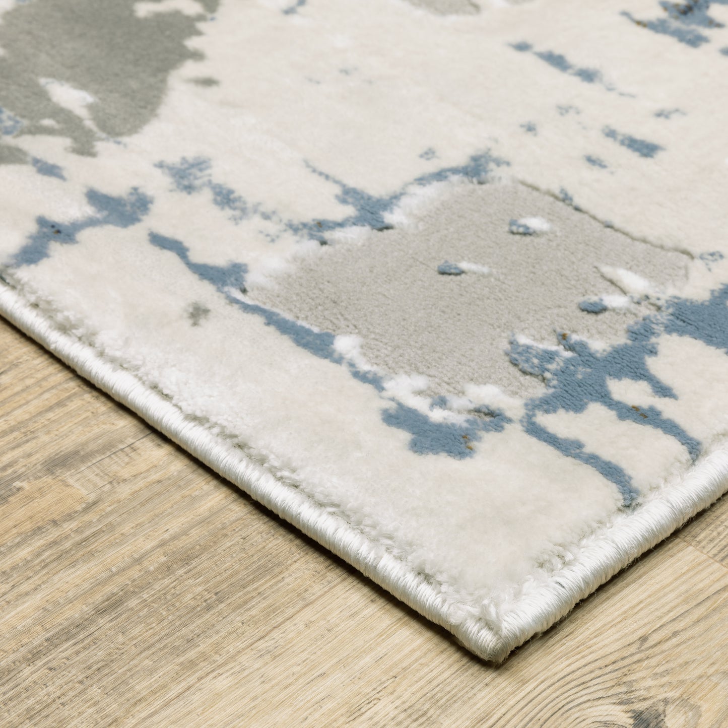 Easton Grey Blue Industrial Abstract Indoor Rug