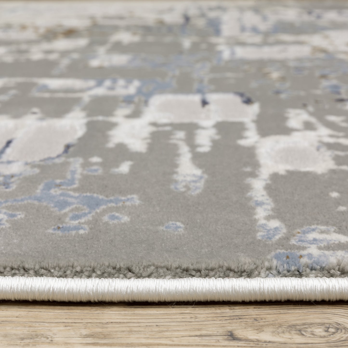 Easton Grey Blue Industrial Abstract Indoor Rug