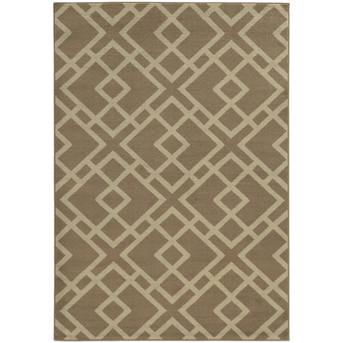 Ella Stone Beige Casual Geometric Indoor Rug