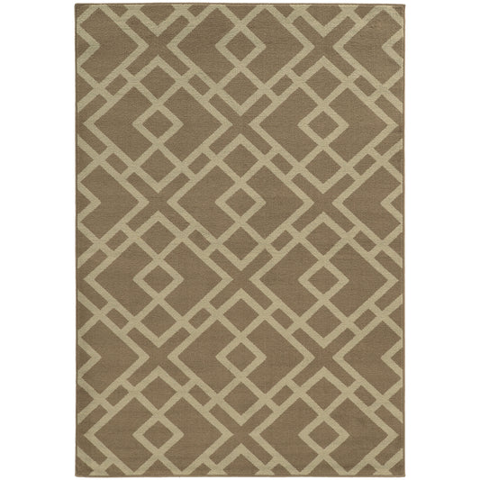 Ella Stone Beige Casual Geometric Indoor Rug