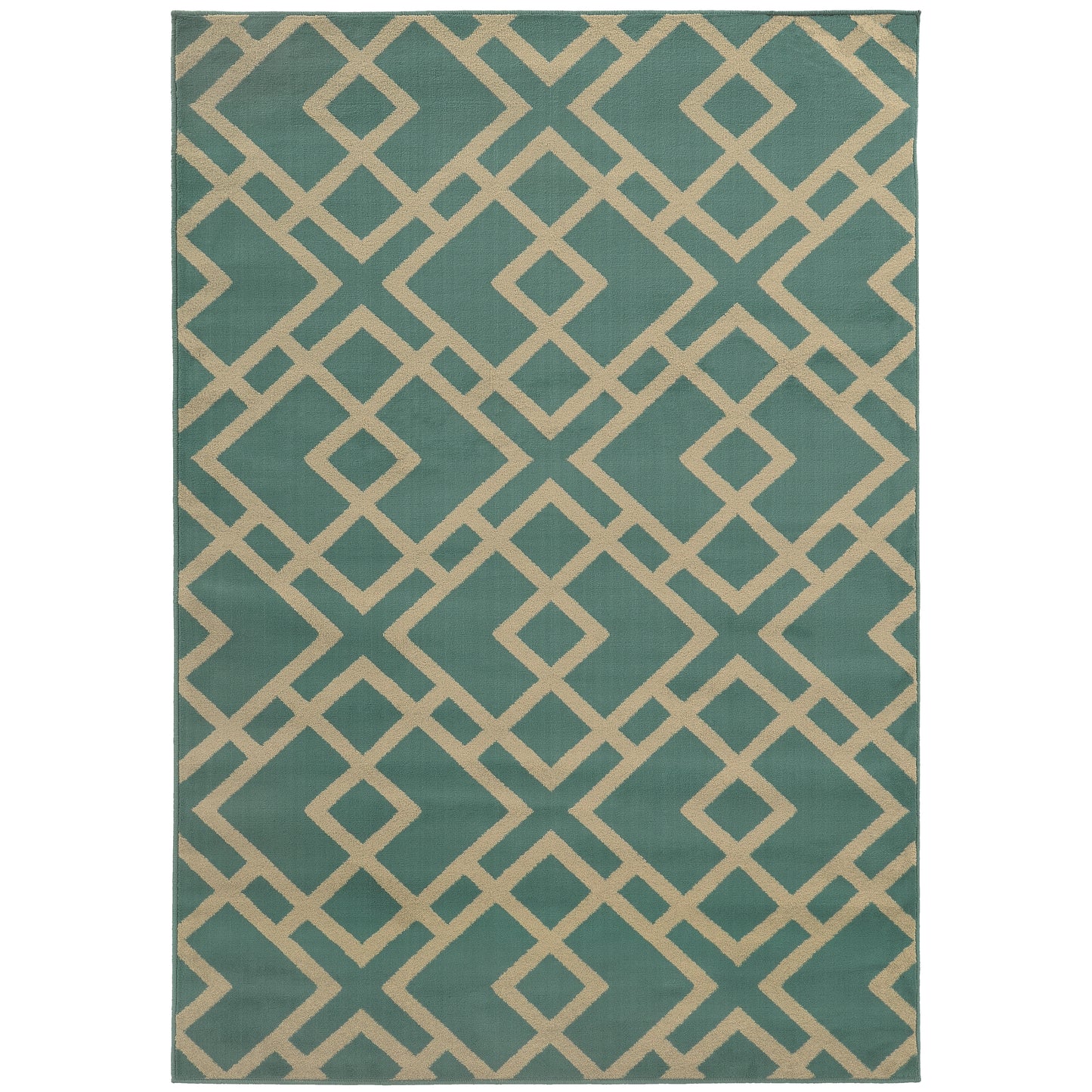 Ella Blue Light Grey Transitional Geometric Indoor Rug