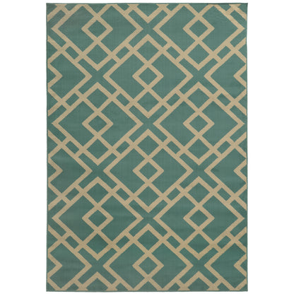 Ella Blue Light Grey Transitional Geometric Indoor Rug