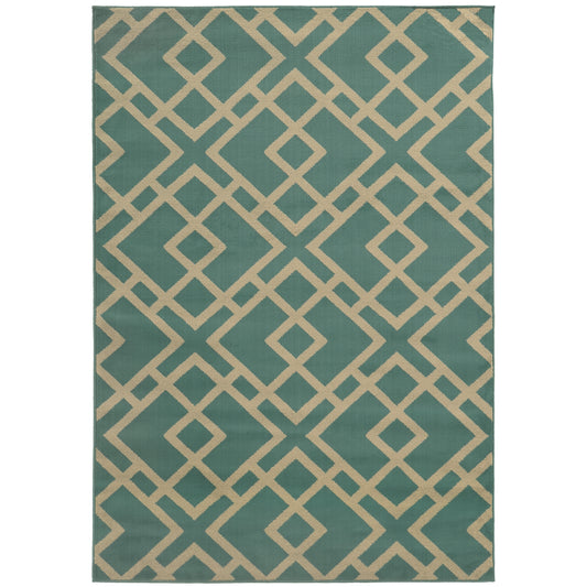 Ella Blue Light Grey Transitional Geometric Indoor Rug