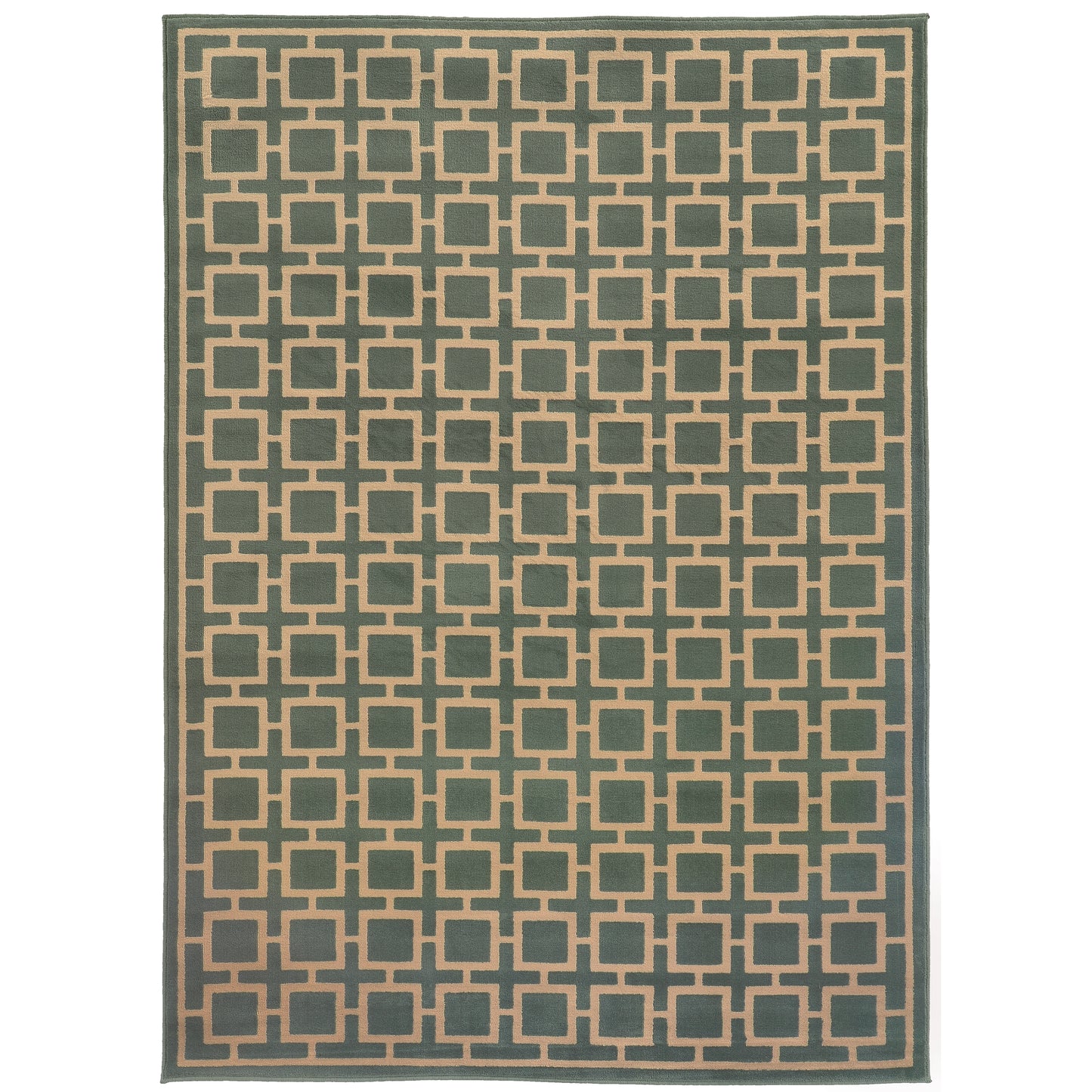 Ella Blue Beige Transitional Geometric Indoor Rug