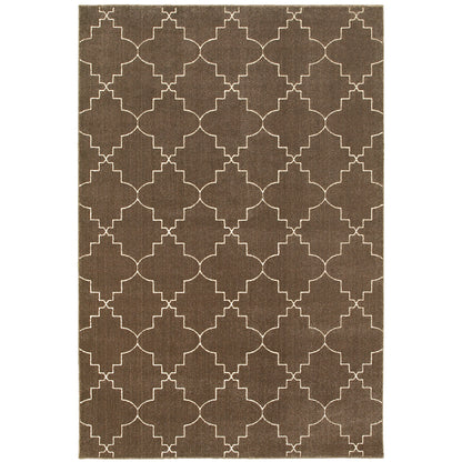 Ellerson Brown Ivory Modern & Contemporary Trellis Indoor Rug