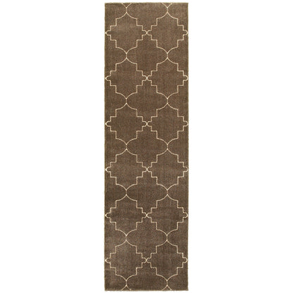 Ellerson Brown Ivory Modern & Contemporary Trellis Indoor Rug