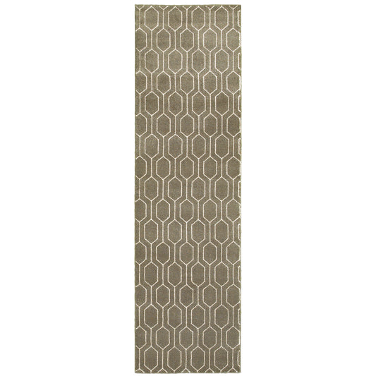 Ellerson Grey Ivory Modern & Contemporary Geometric Indoor Rug