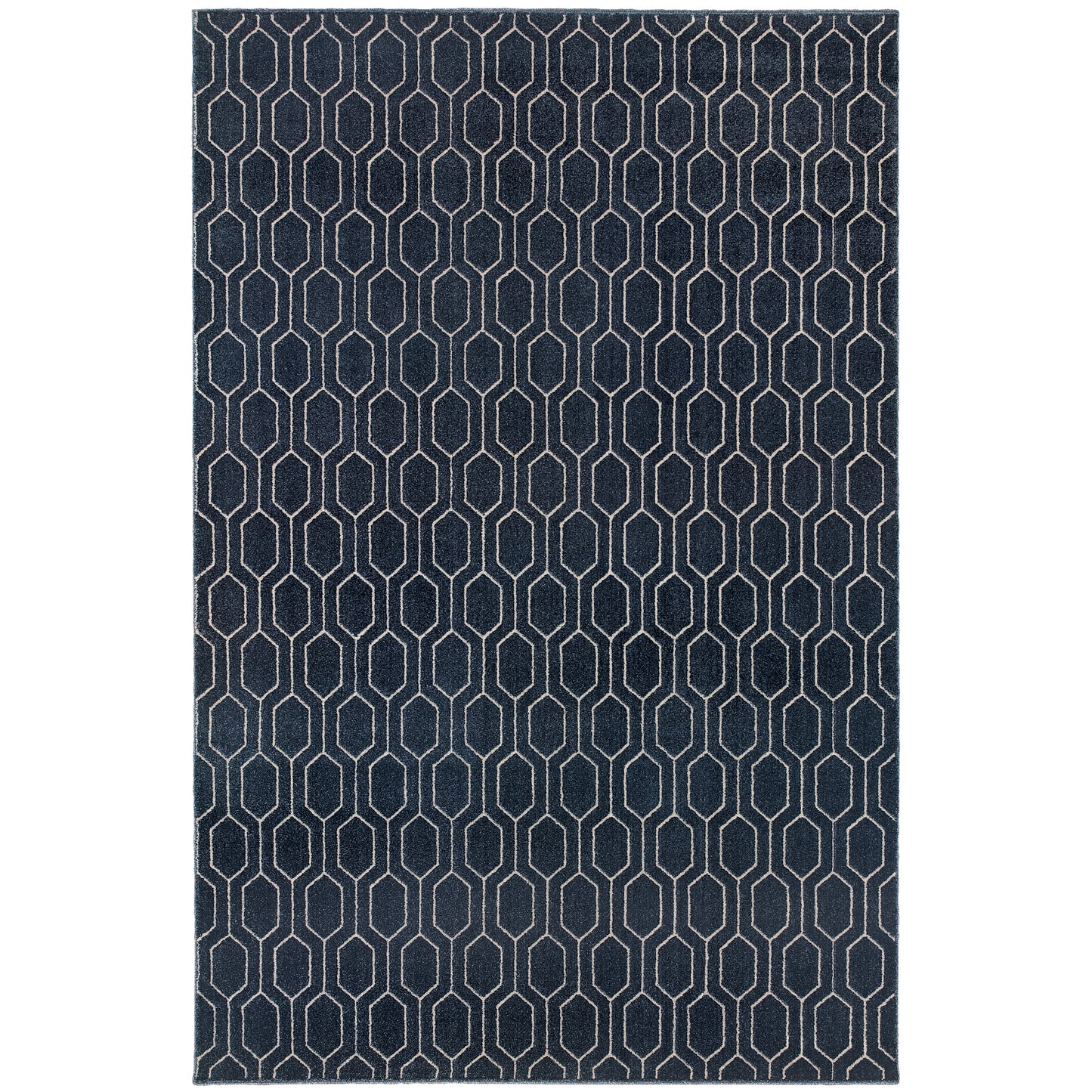 Ellerson Navy Grey Modern & Contemporary Geometric Indoor Rug