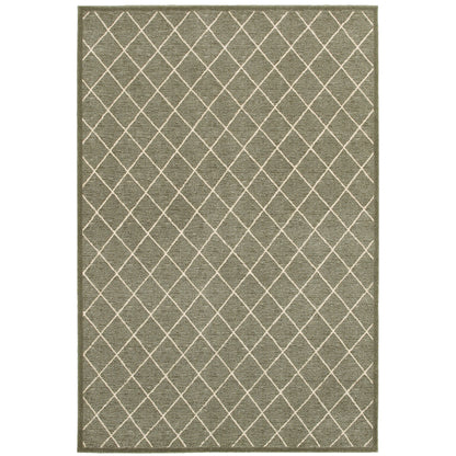 Ellerson Grey Ivory Modern & Contemporary Trellis Indoor Rug