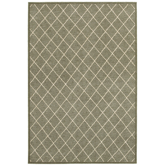 Ellerson Grey Ivory Modern & Contemporary Trellis Indoor Rug