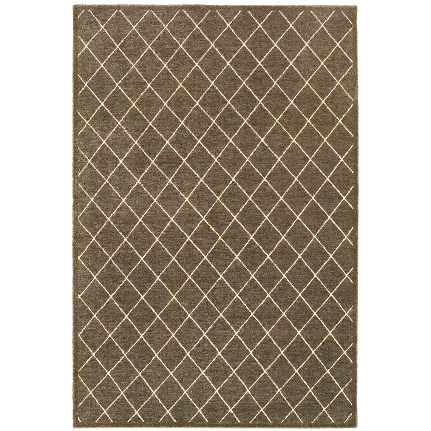 Ellerson Brown Ivory Modern & Contemporary Trellis Indoor Rug