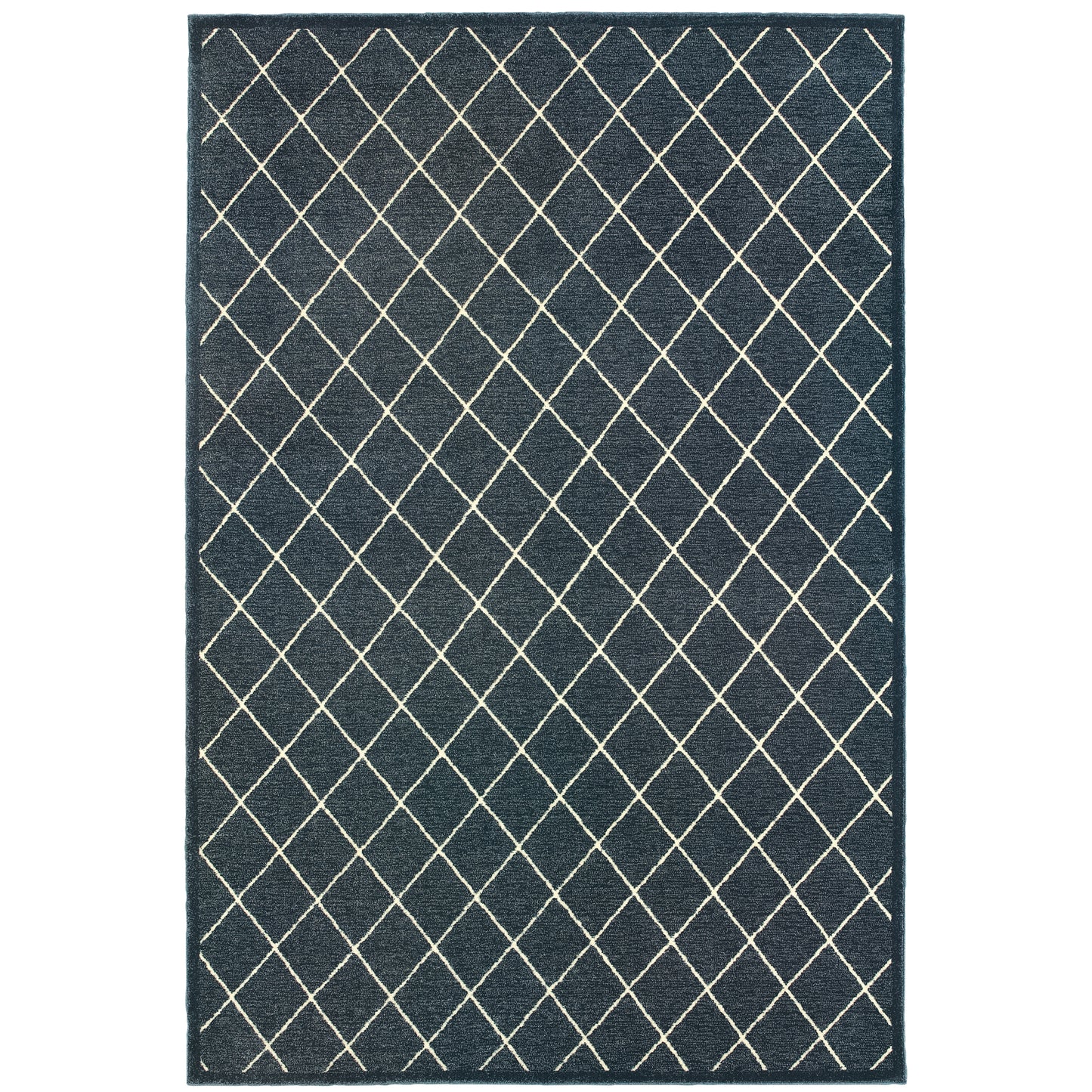 Ellerson Navy Ivory Modern & Contemporary Trellis Indoor Rug