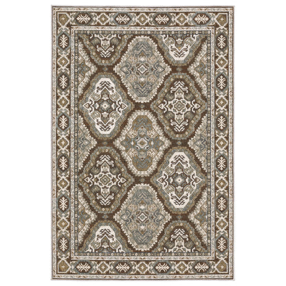 Ellington Rust Blue Traditional Oriental Indoor Rug