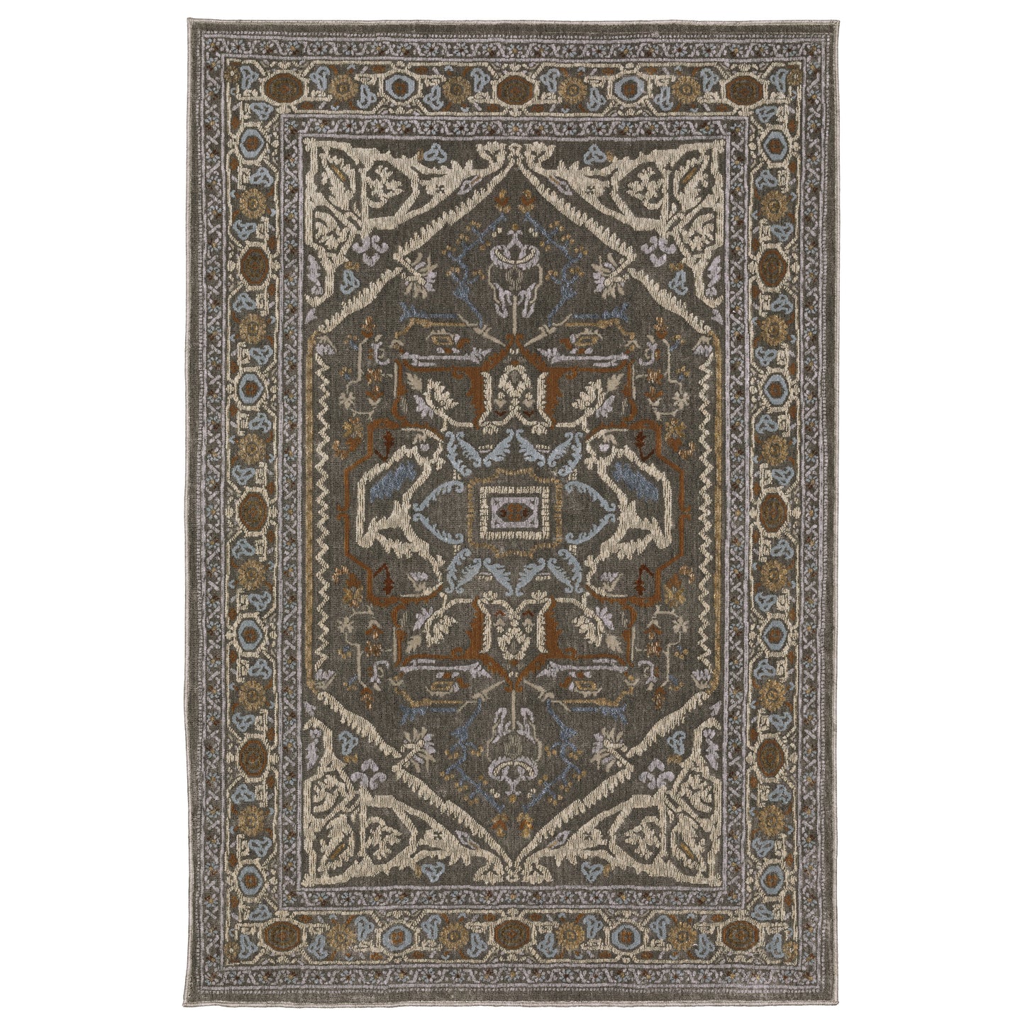 Ellington Grey Multi Traditional Oriental Indoor Rug