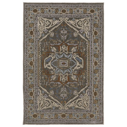 Ellington Grey Multi Traditional Oriental Indoor Rug