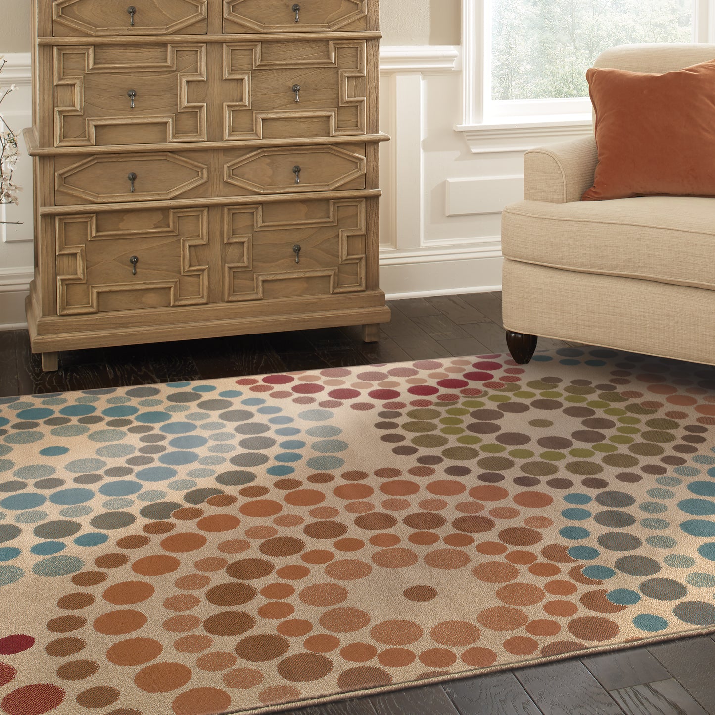 Emerson Gold Blue Modern & Contemporary Geometric Indoor Rug