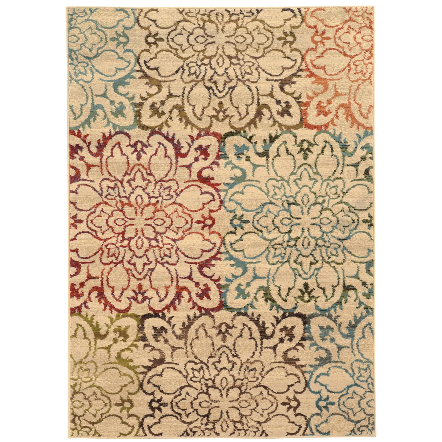 Emerson Ivory Multi Transitional Floral Indoor Rug