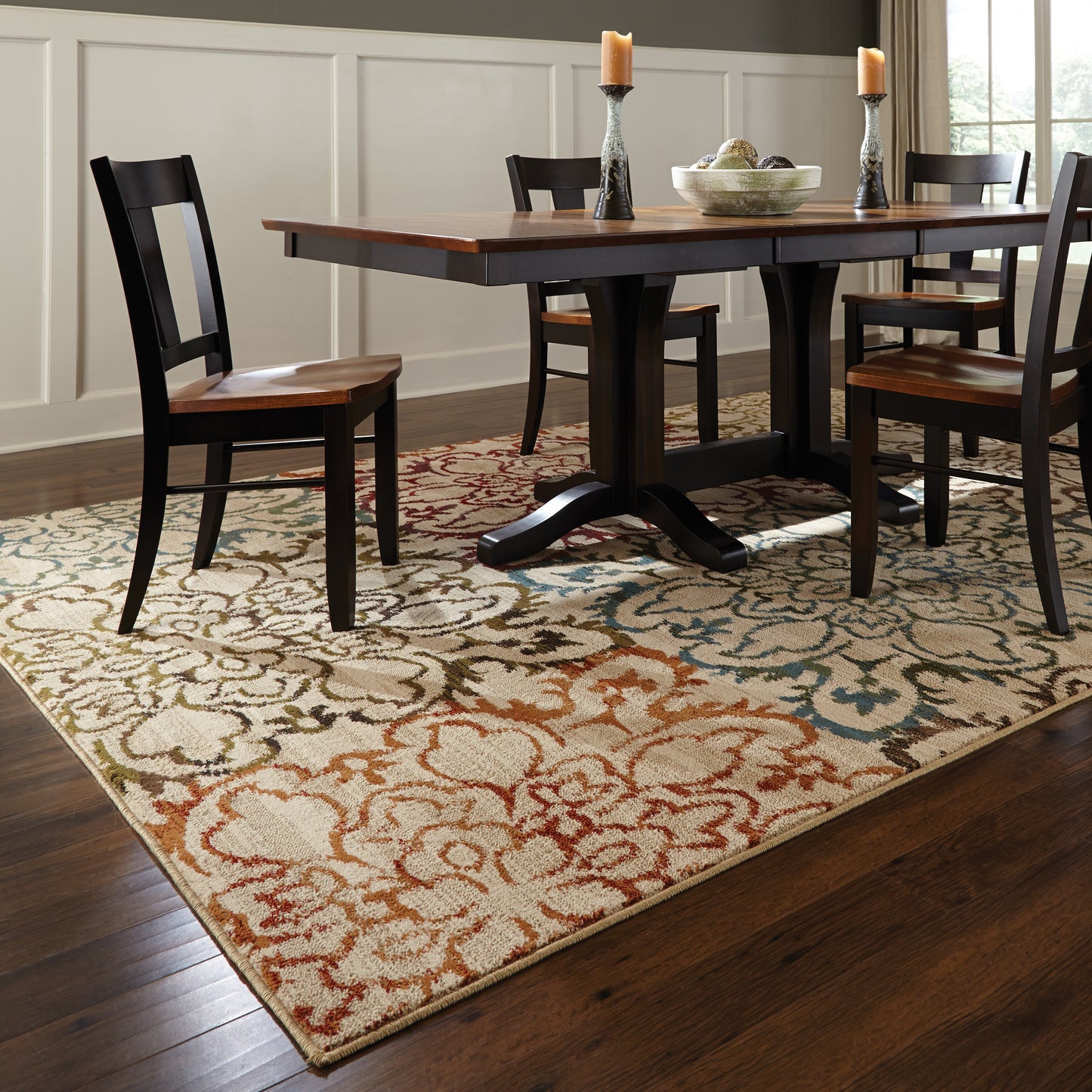 Emerson Ivory Multi Transitional Floral Indoor Rug