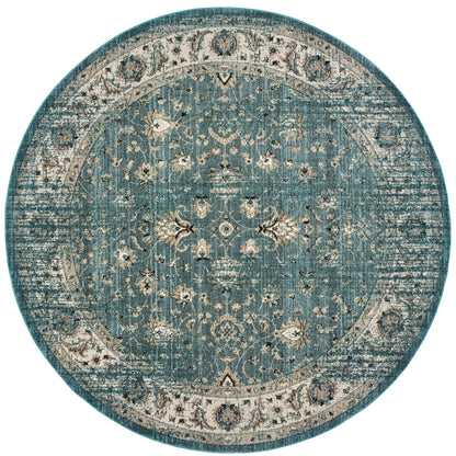 Empire Blue Ivory Traditional Oriental Indoor Rug