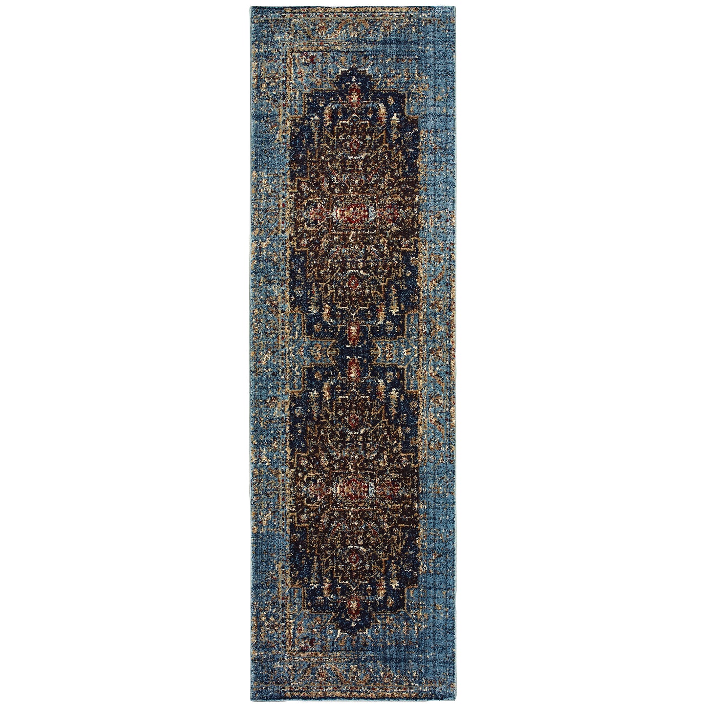 Empire Blue Navy Traditional Oriental Indoor Rug