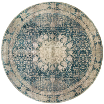 Empire Ivory Blue Traditional Oriental Indoor Rug